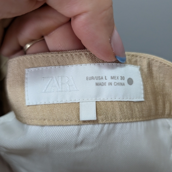 Zara Gold Blazer And Trouser Set Large - Picture 12 of 16